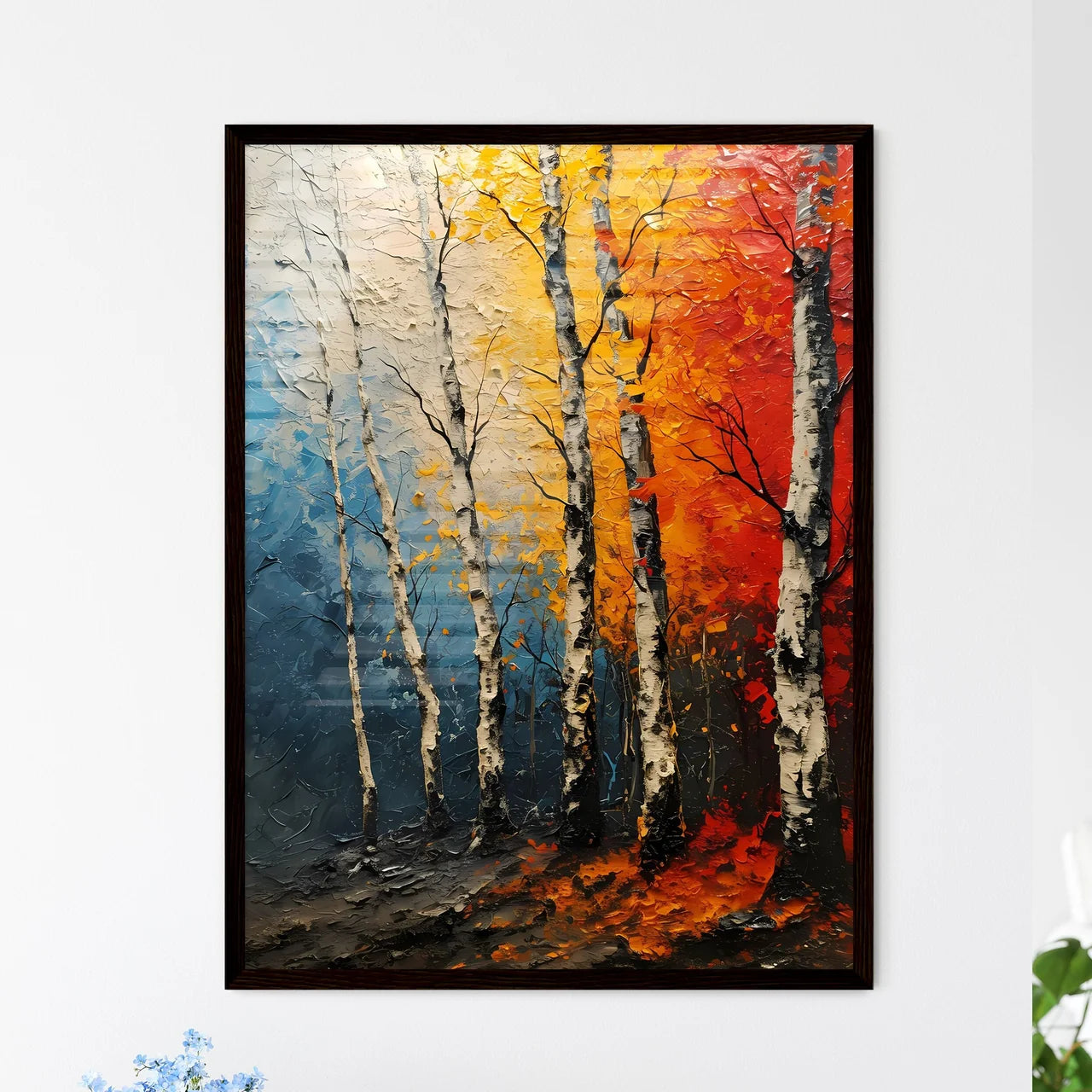 A Poster of Forests landscape - A Painting O - Framed Art Print