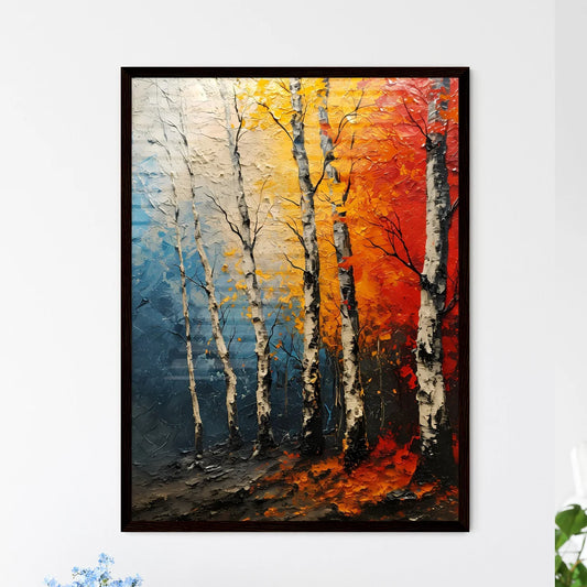 A Poster of Forests landscape - A Painting O - Framed Art Print