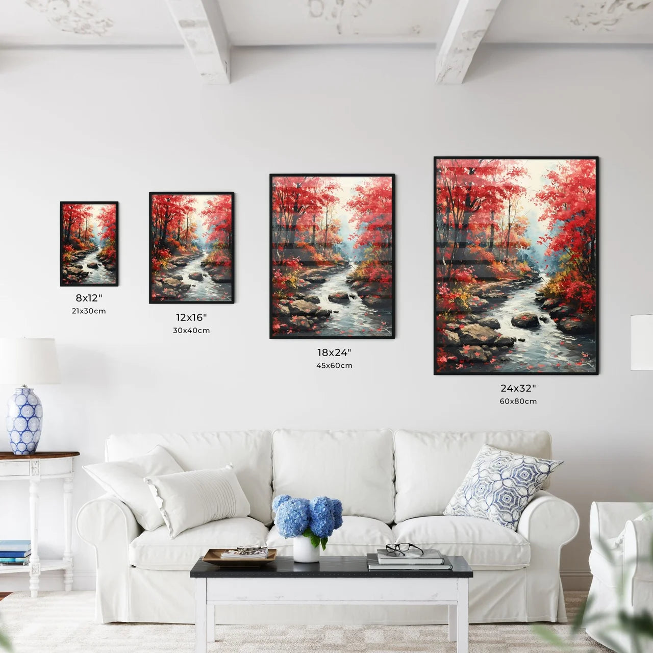 A Poster of Waterfalls landscape - A River R - Kitchen Hangings