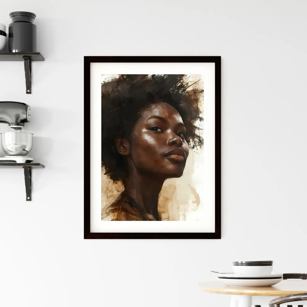 A Poster of drawing - A Woman With Framed Print