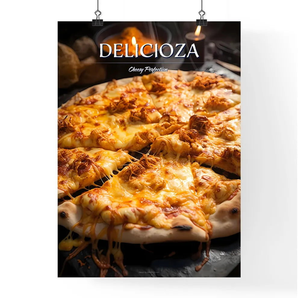 A Poster of hot cheesy pizza - A Pizza With  Poster