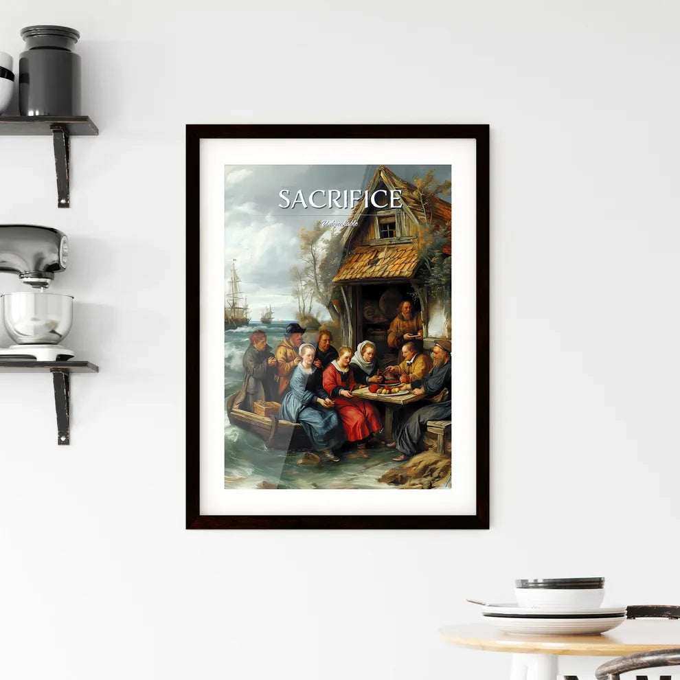 A Poster of injured soldiers - A Painting Of Framed Print