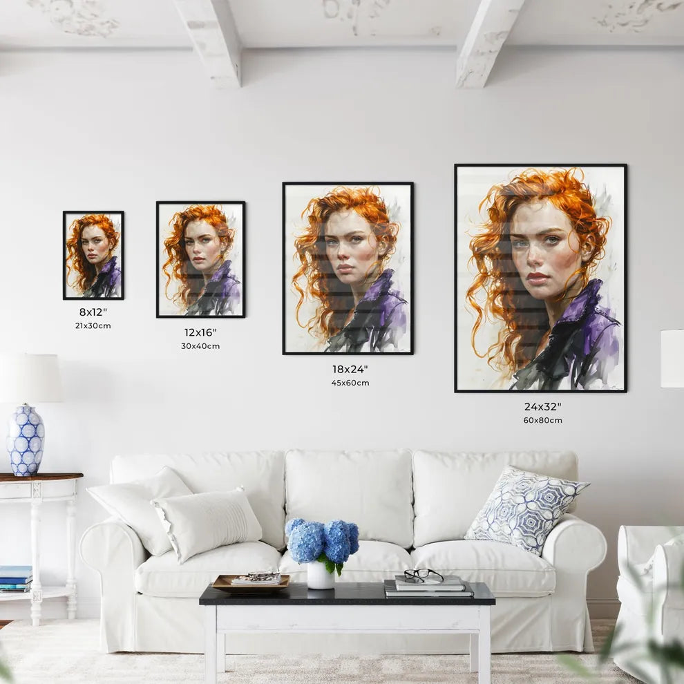 A Poster of a painting of a woman with orang - Kitchen Hangings