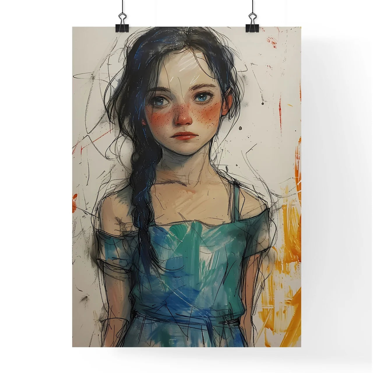 A Poster of scratchy art Poster