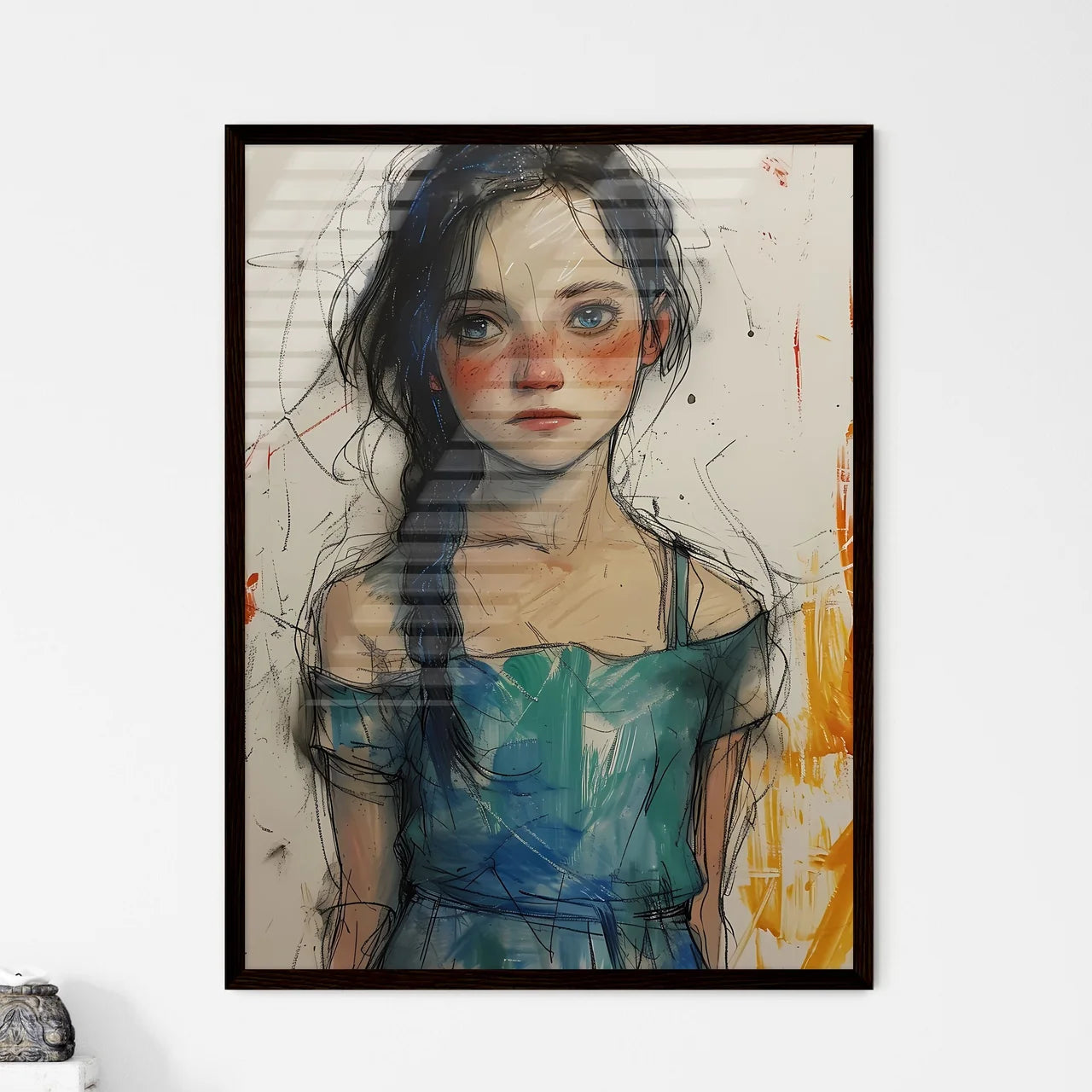 A Poster of scratchy art - Framed Art Print
