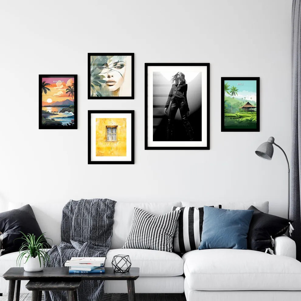 A Poster of full body shot girl - A Woman In Wall Art