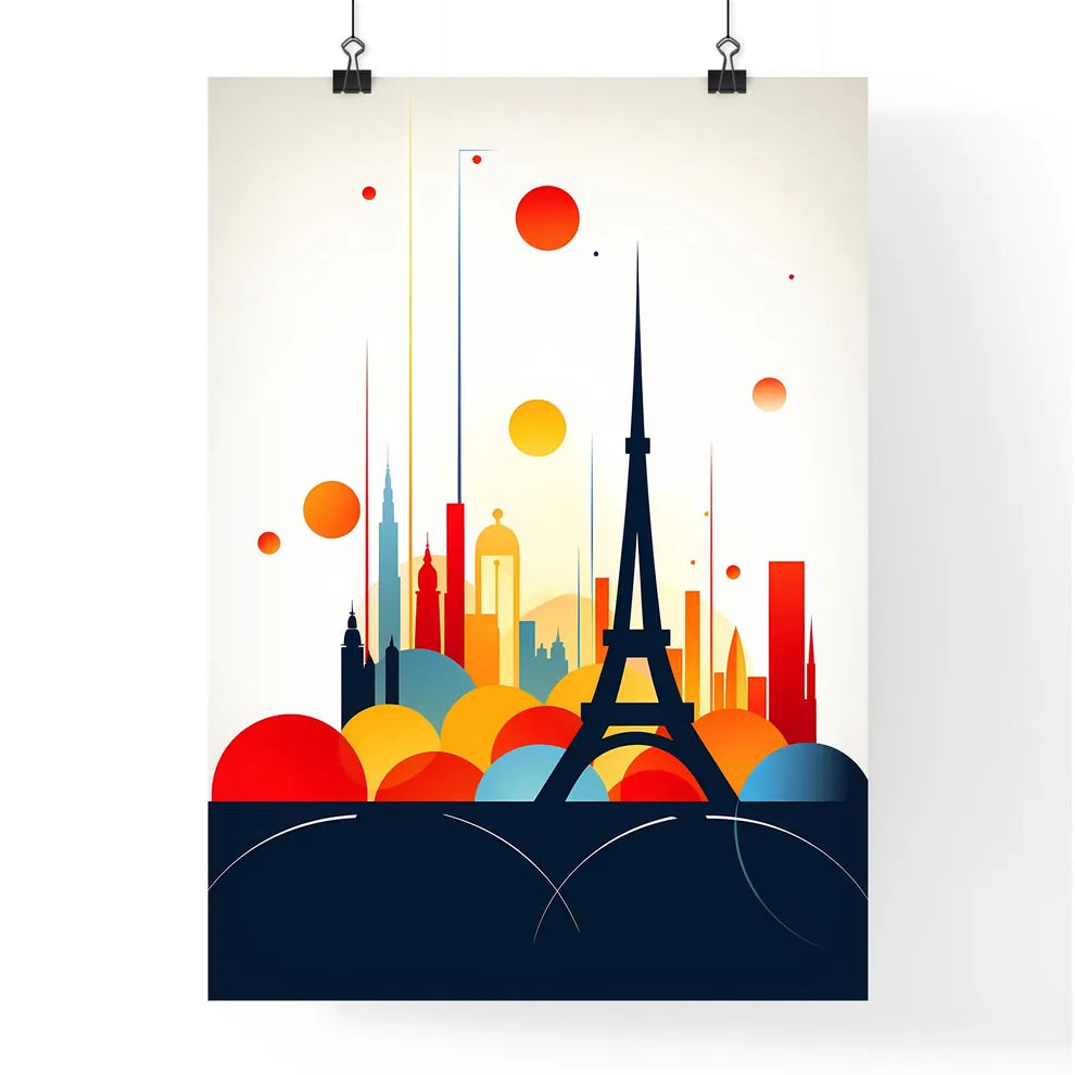 A Poster of minimalist Paris skyline - A Tower In The City Poster