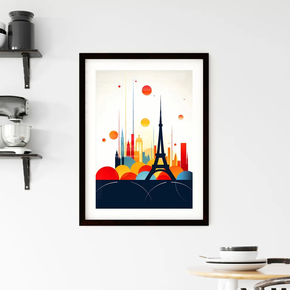 A Poster of minimalist Paris skyline - A Tower In The City Custom Print