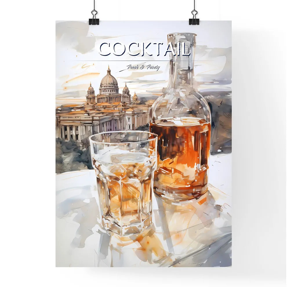 A Poster of white russian cocktail - A Glass Poster