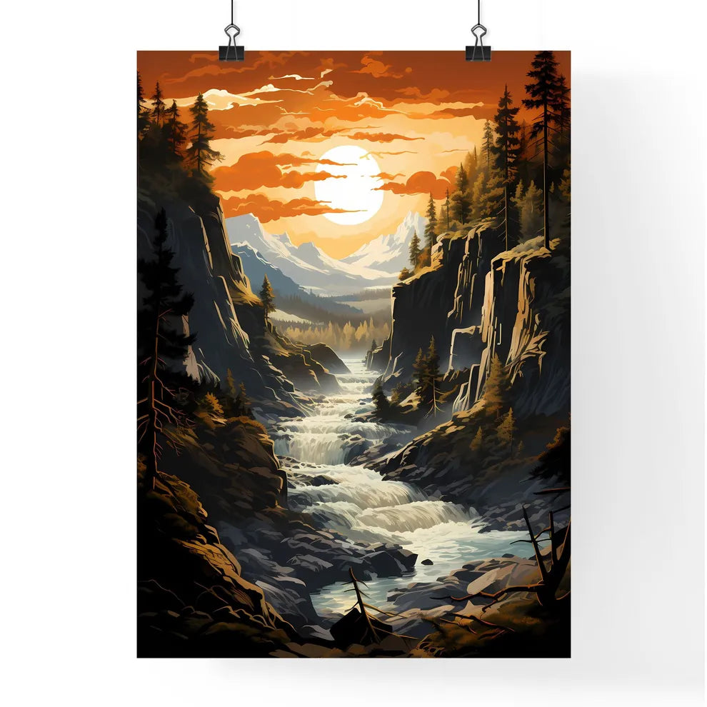 A Poster of Yellowstone National Park - A Ri Poster