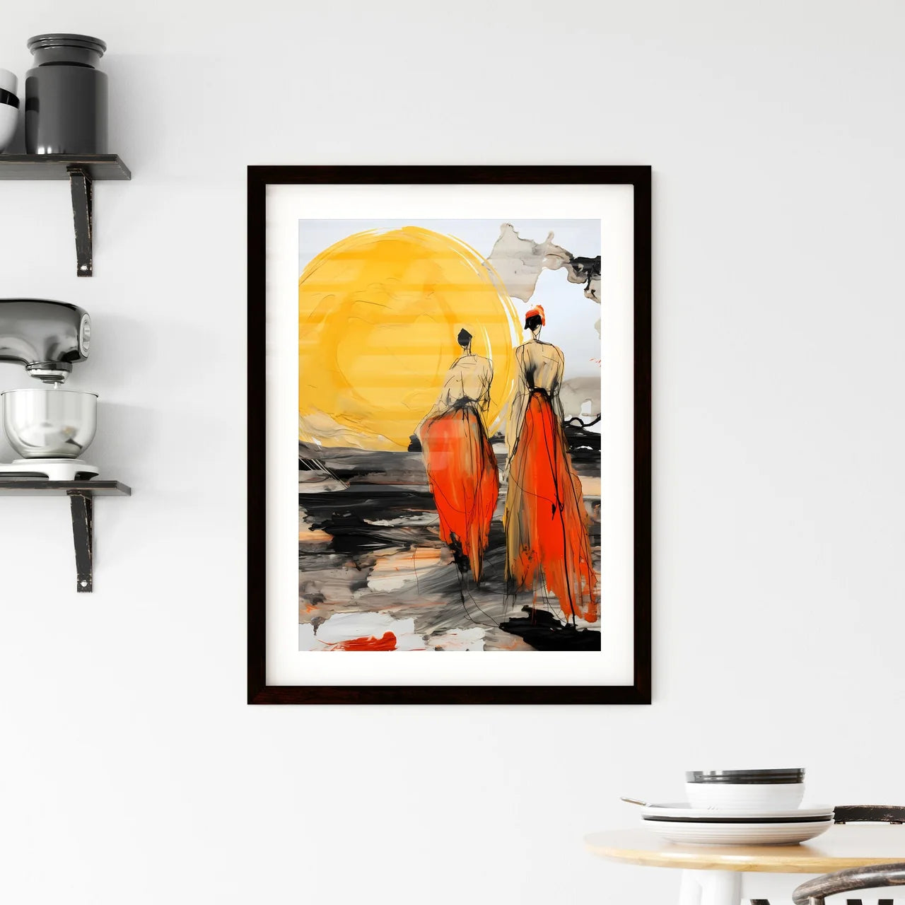 A Poster of a fashion shoot on saturn  - A P Framed Print