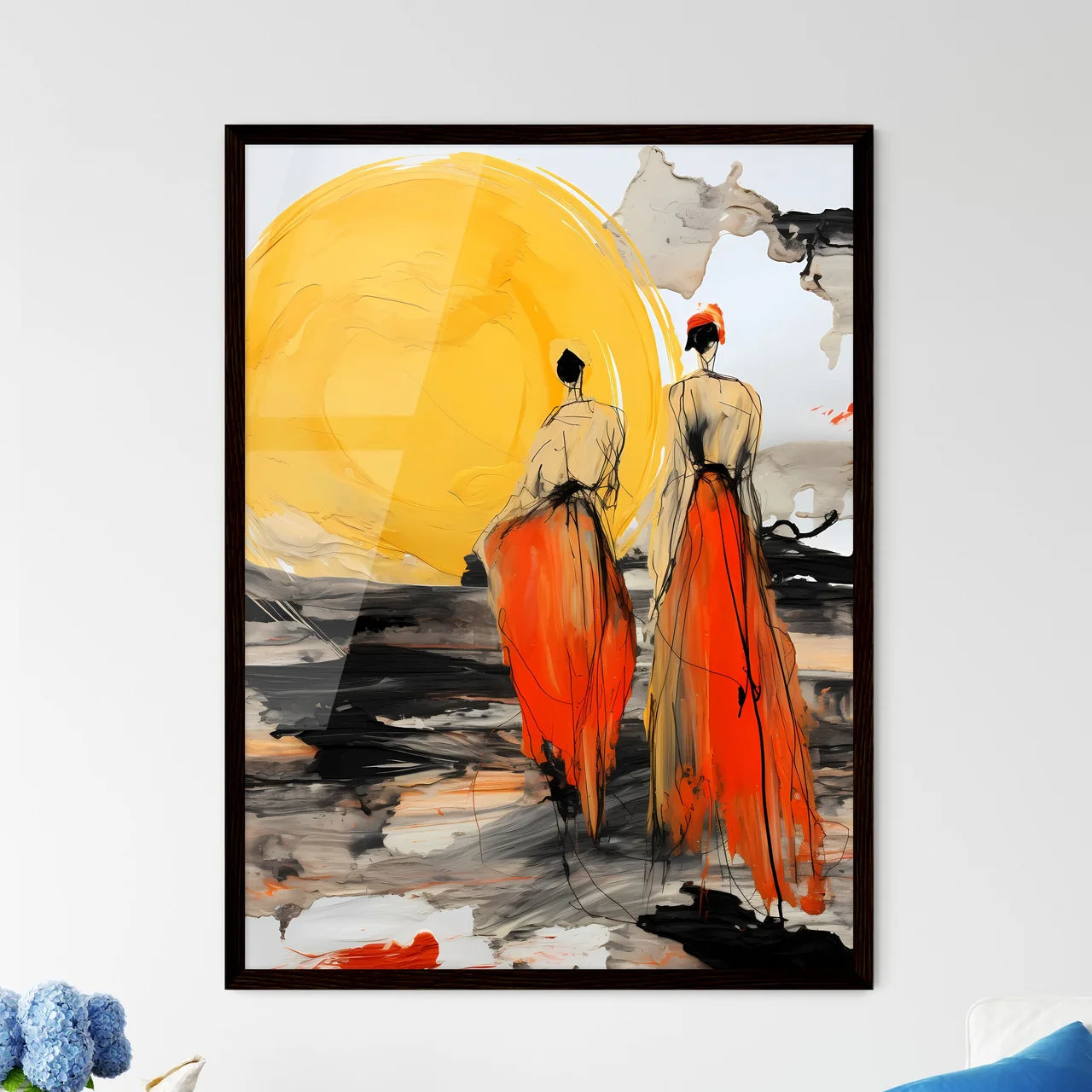 A Poster of a fashion shoot on saturn  - A P - Framed Art Print