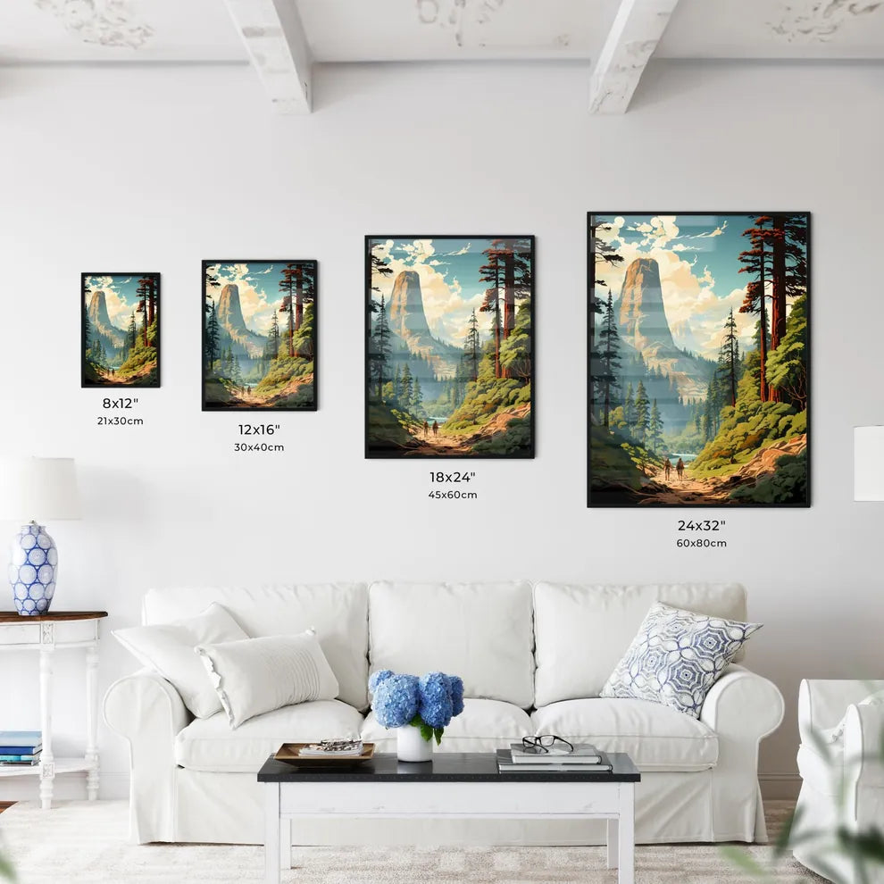 A Poster of Sequoia National Park - A Painti - Kitchen Hangings