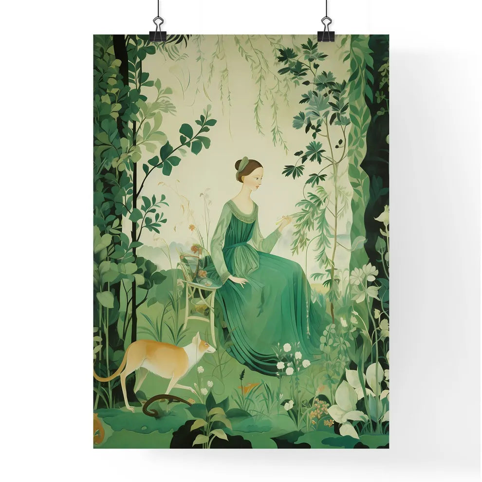 A Poster of the large tapestry and its green colors  Poster