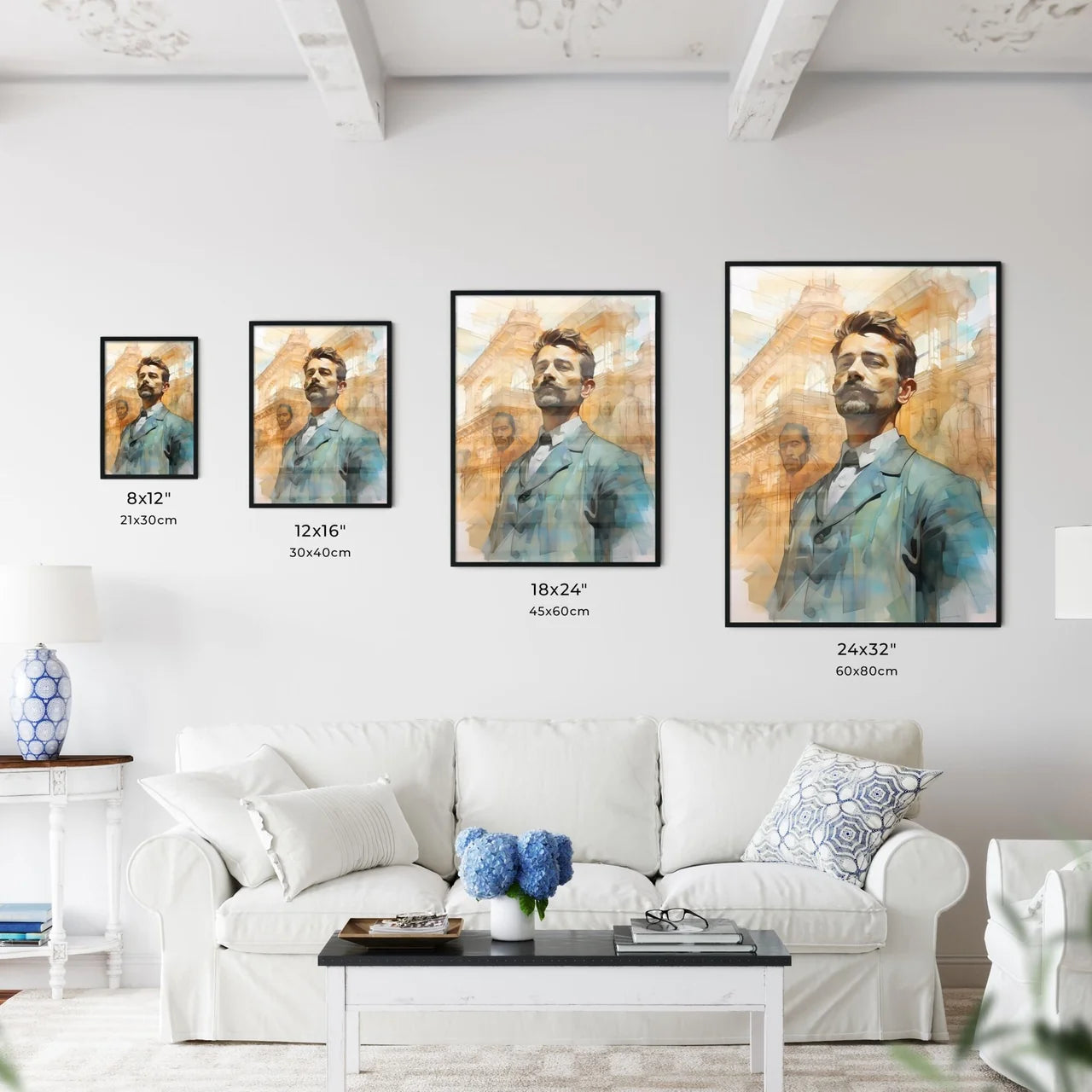 A Poster of Building constructer engineer - A Man With A Mustache And A Bow Tie Size Chart