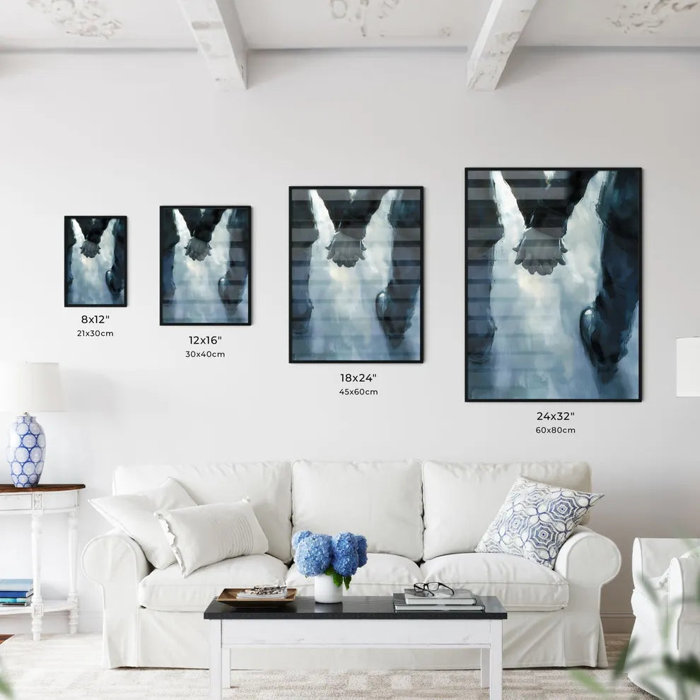 A Poster of two hands holding each other - A - Kitchen Hangings