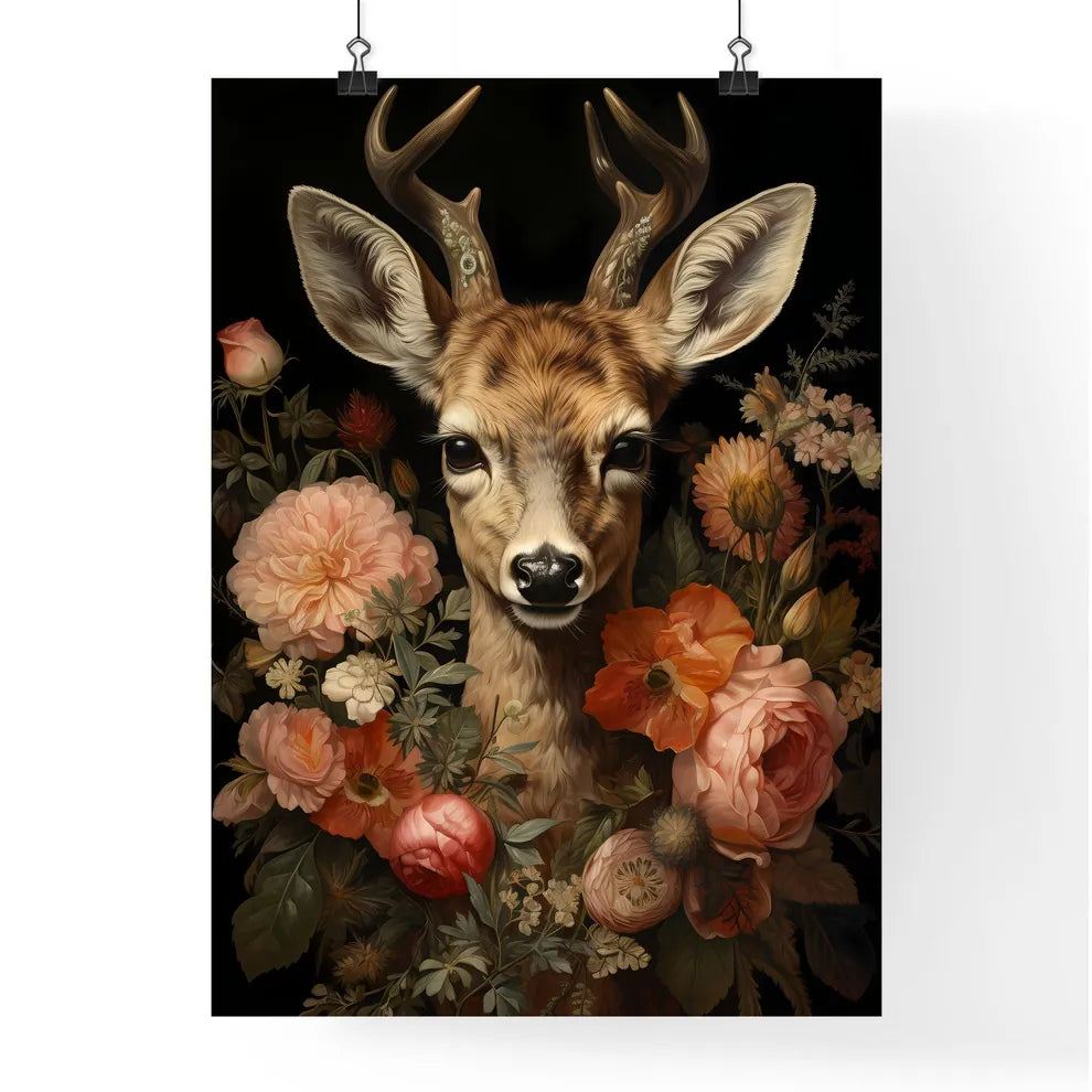 A Poster of deer art print  Poster