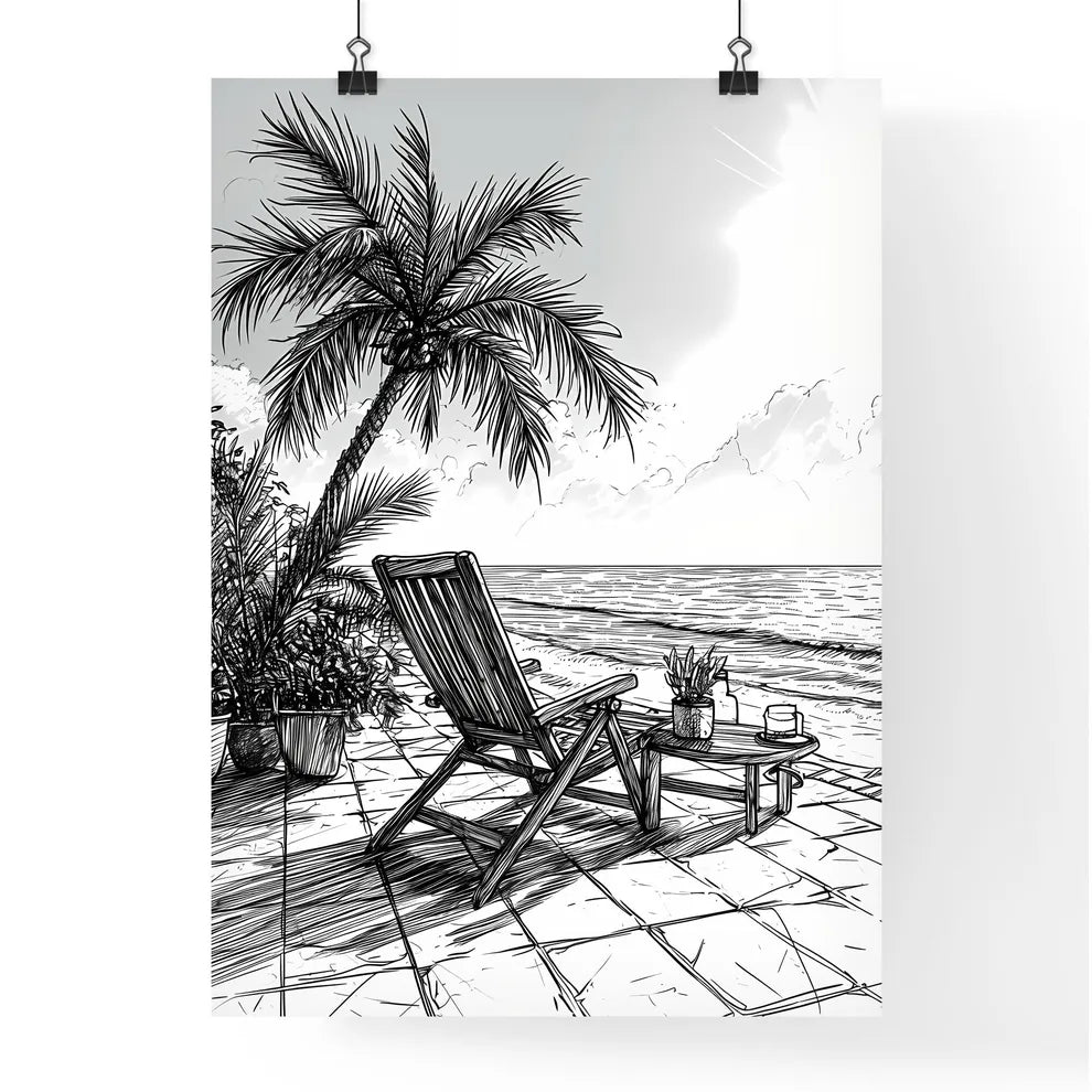 A Poster of coloring page for kids summer vi Poster