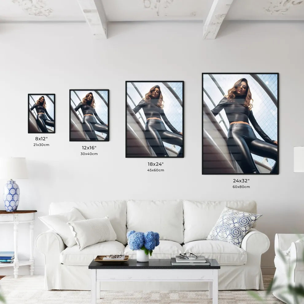A Poster of Supermodel wearing seamless leat - Kitchen Hangings