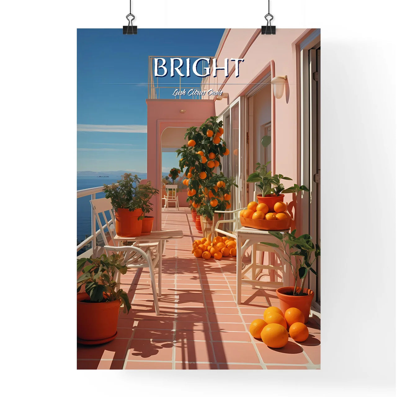 A Poster of if Matisse was a photographer - A Balcony With Oranges And Plants Poster