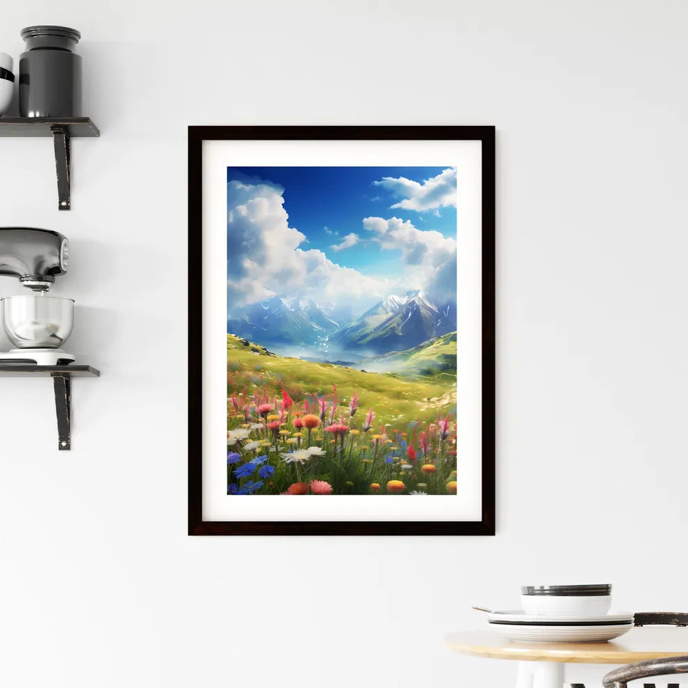 A Poster of dingdal light - A Field Of F Framed Print