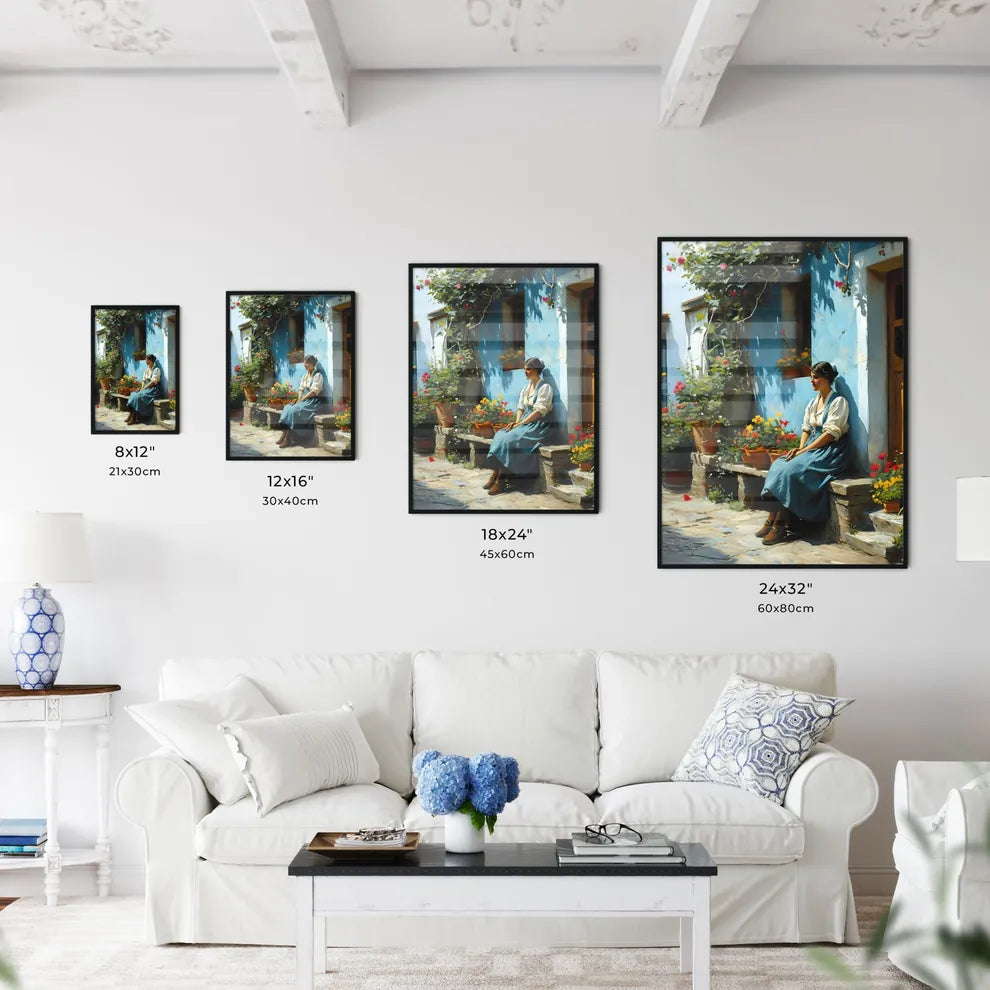 A Poster of oil painting of a 34 view - A Wo - Kitchen Hangings