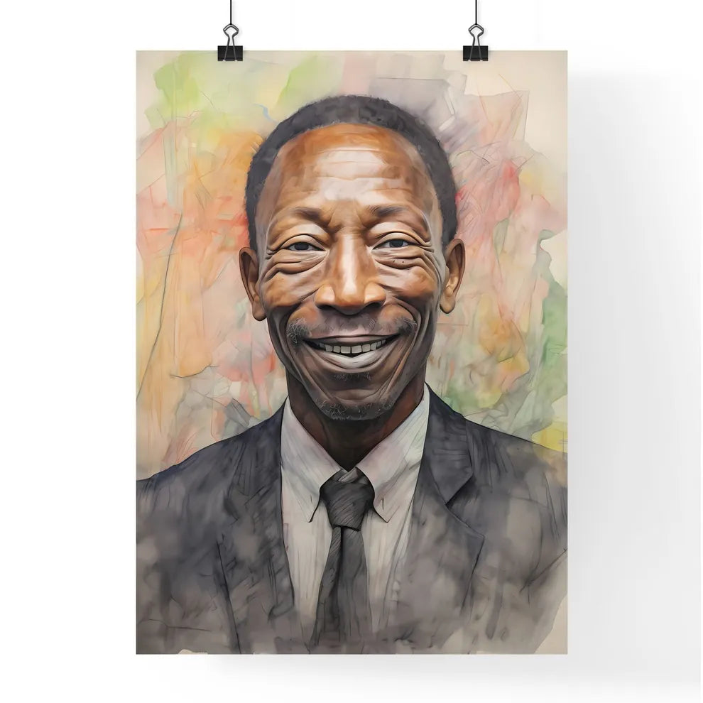 A Poster of elderldy black mans full face  Poster