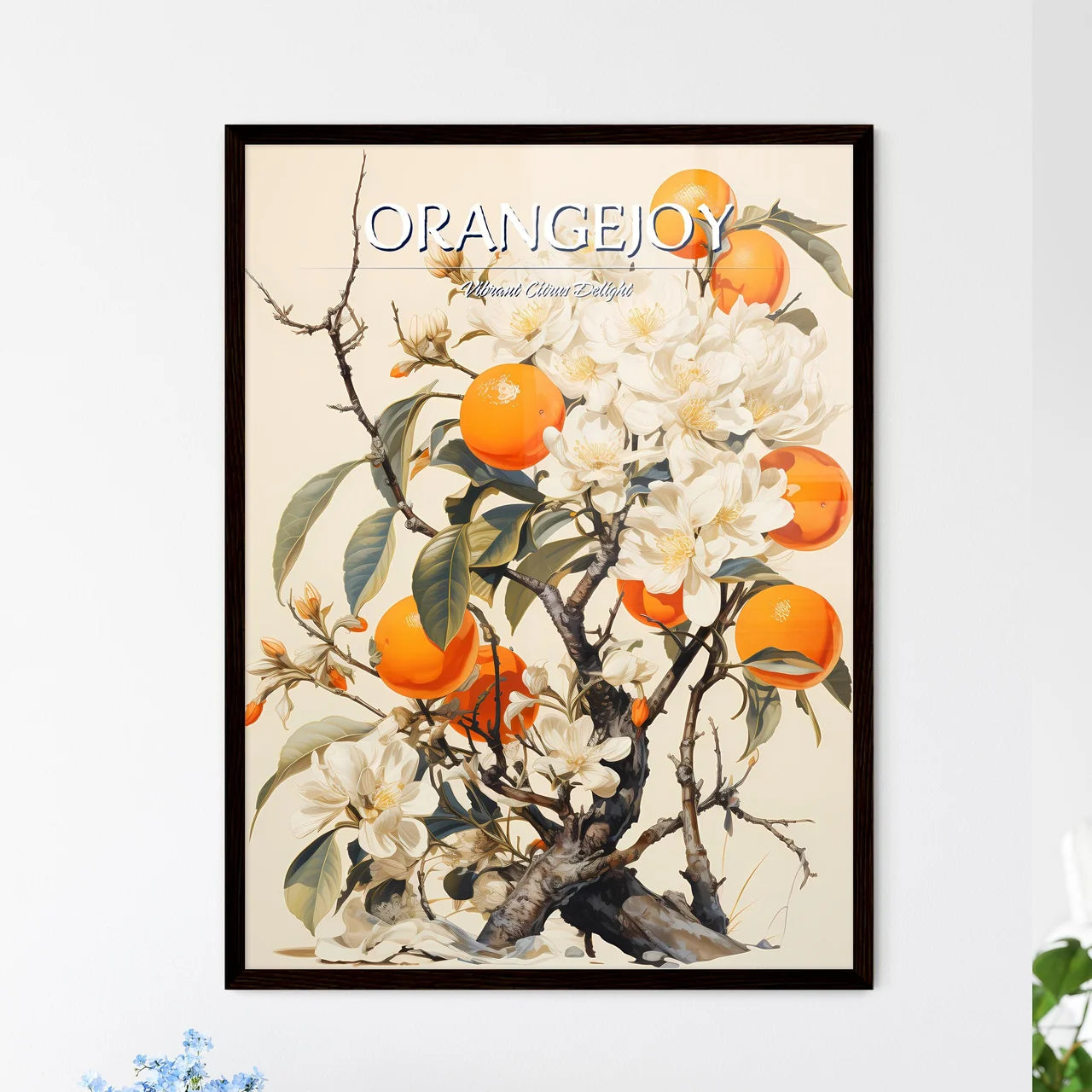 A Poster of Ugly orange trees in London - A  - Framed Art Print