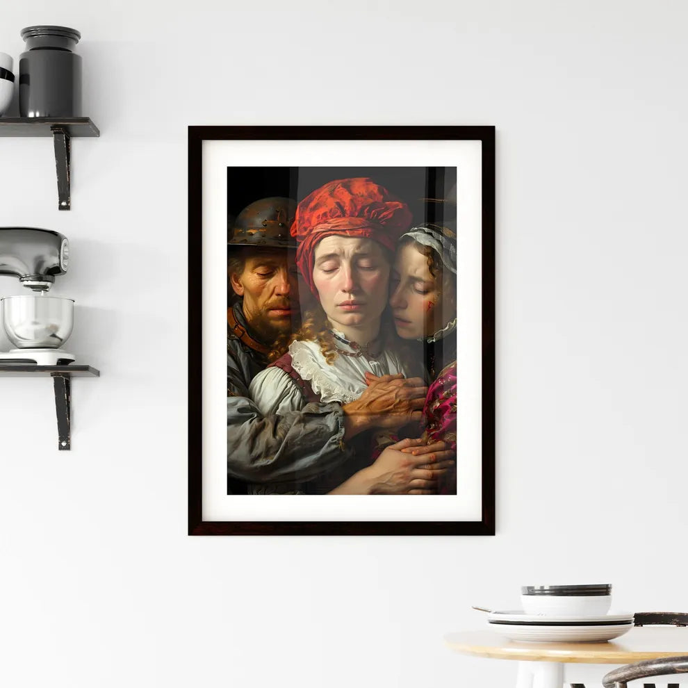 A Poster of injured soldiers - A Painting O Framed Print