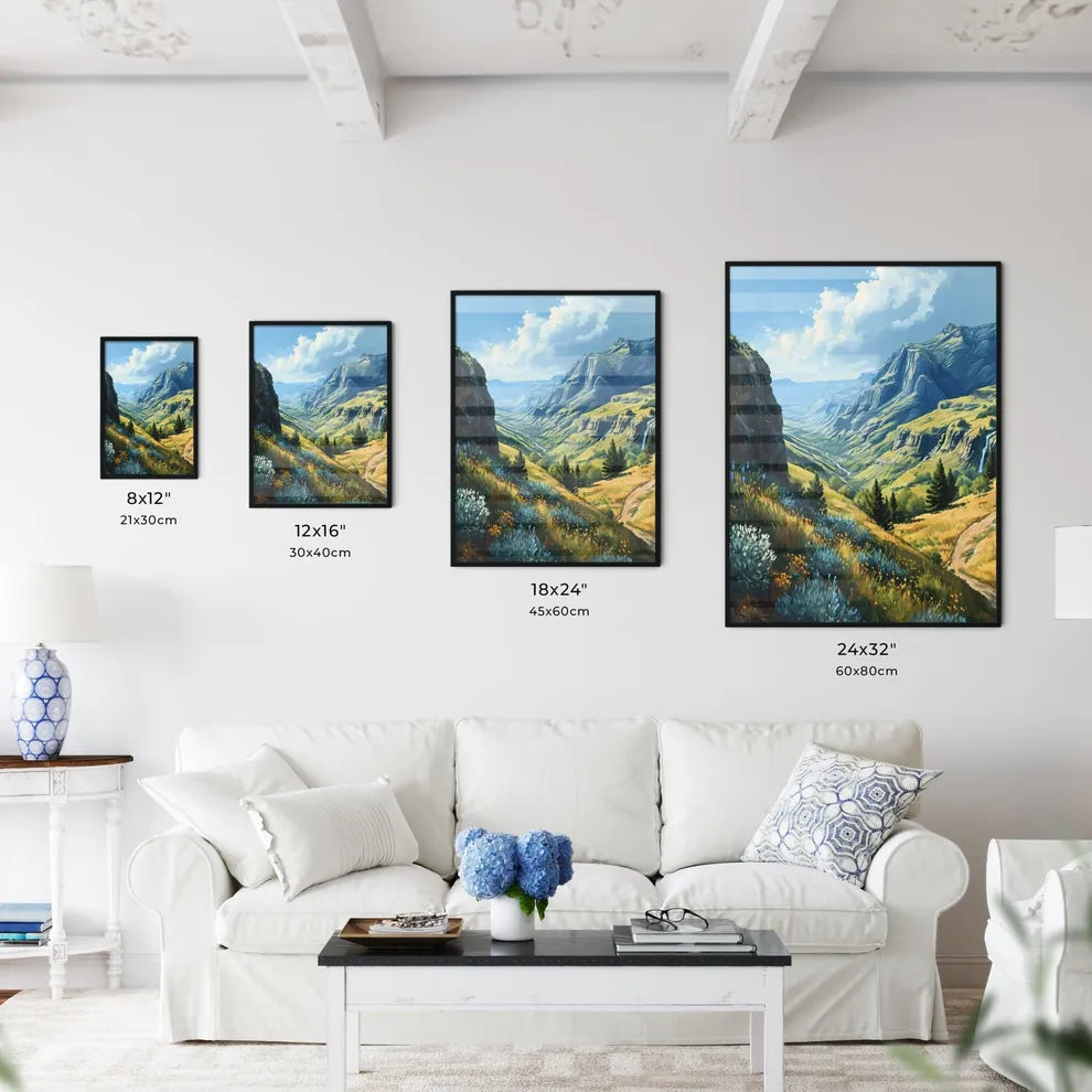 A Poster of Waterfalls landscape - A Landsca - Kitchen Hangings