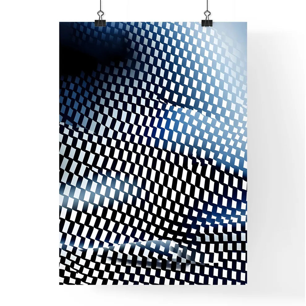 A Poster of halftone pattern - A Black And  Poster