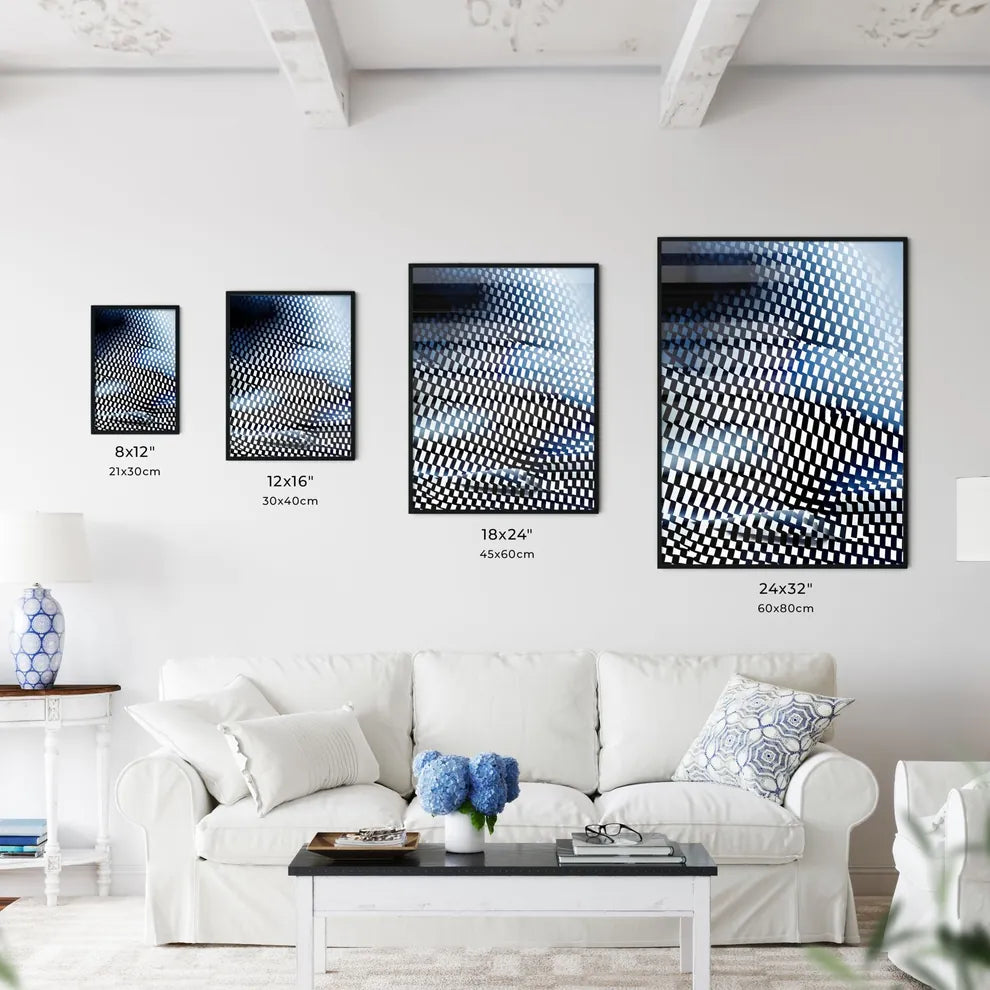 A Poster of halftone pattern - A Black And  - Kitchen Hangings