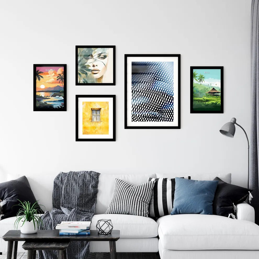 A Poster of halftone pattern - A Black And  Wall Art