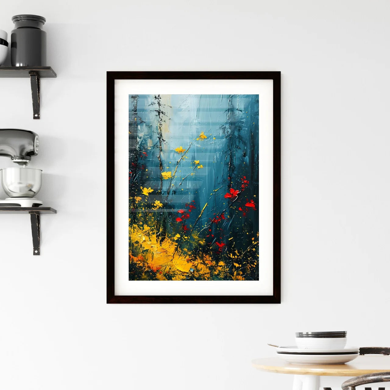 A Poster of Forests landscape - A Painting O Framed Print