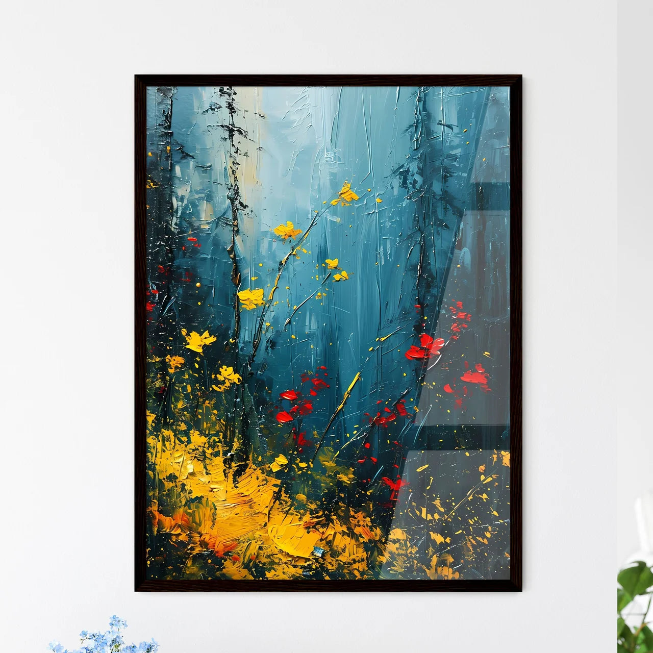 A Poster of Forests landscape - A Painting O - Framed Art Print