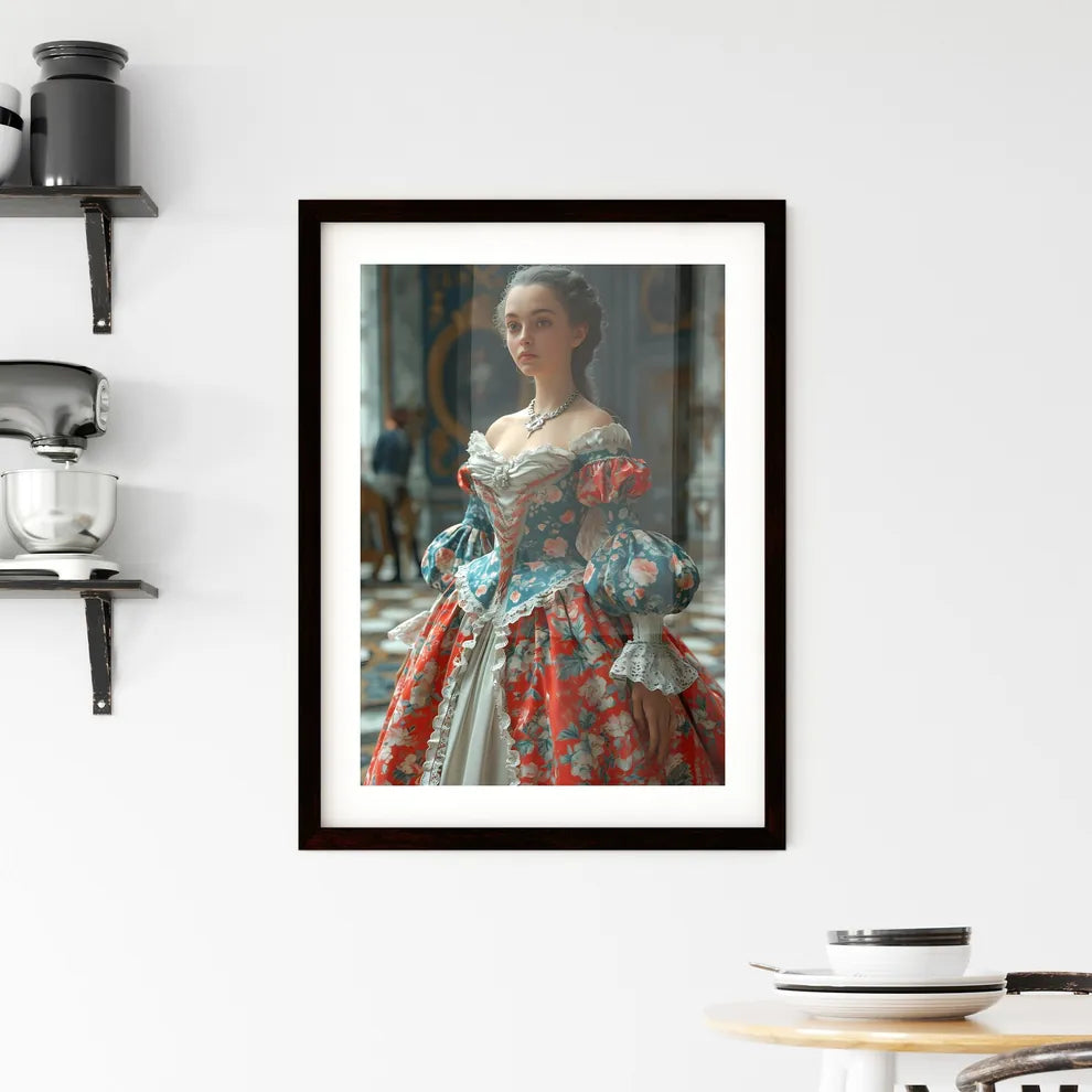 A Poster of young woman in 1860 - A Woman In Framed Print