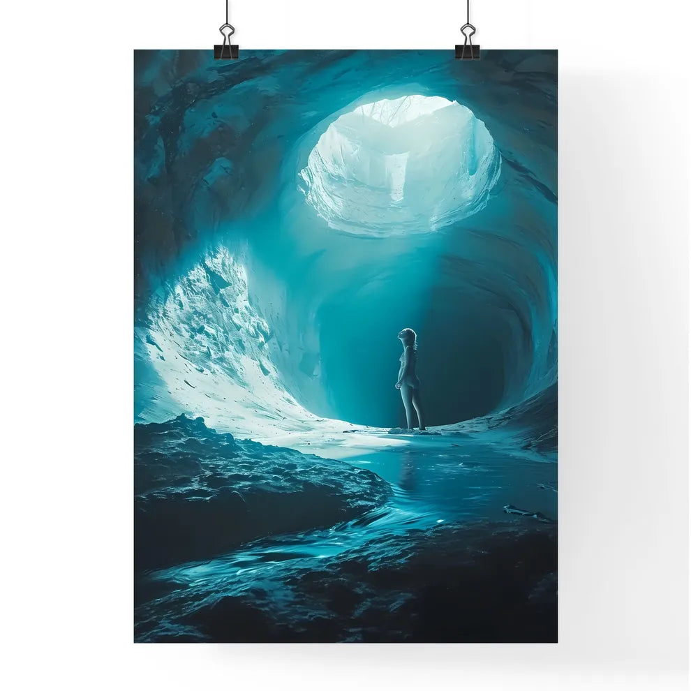 A Poster of one woman with shadows in the tunnel  Poster