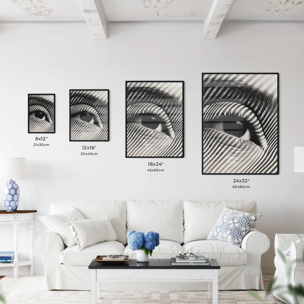 A Poster of halftone pattern  Size Chart