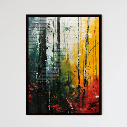 A Poster of Forests landscape - A Painting O - Framed Art Print