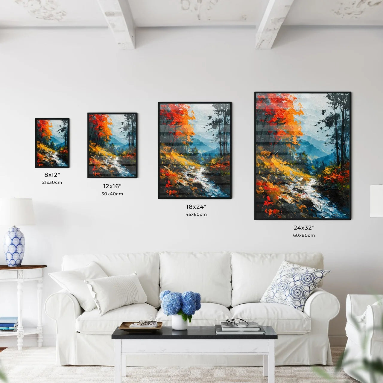 A Poster of Waterfalls landscape - A Paintin - Kitchen Hangings