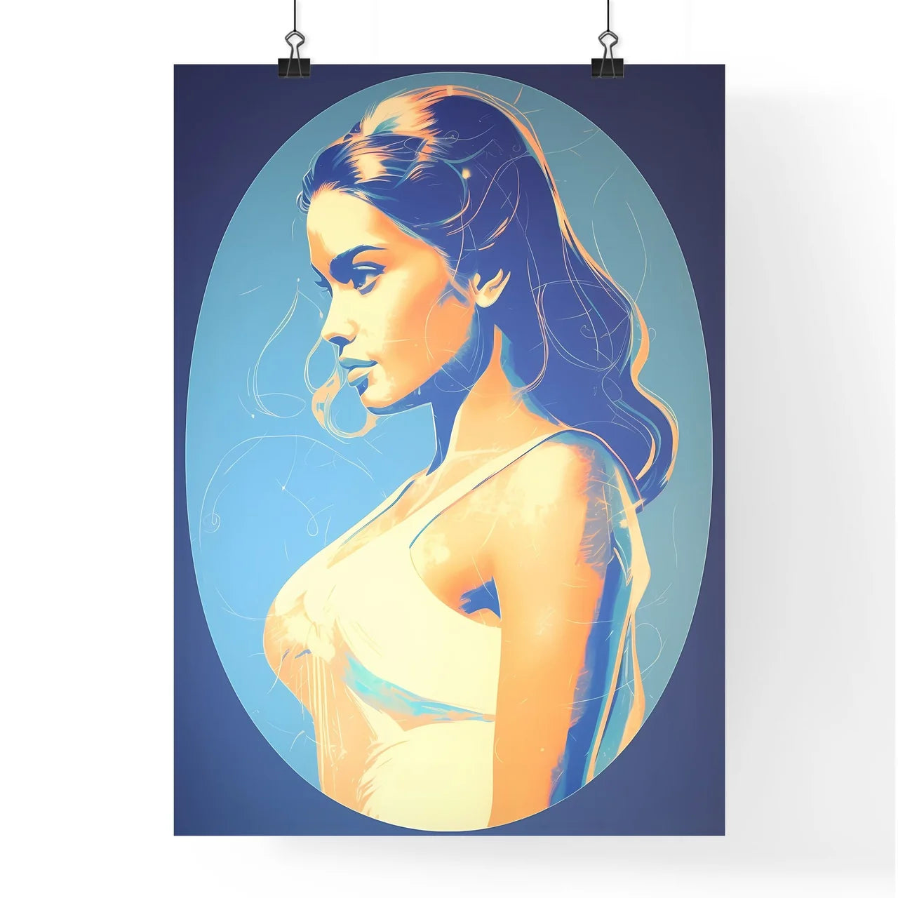 A Poster of Cinderella running in her chic - Poster