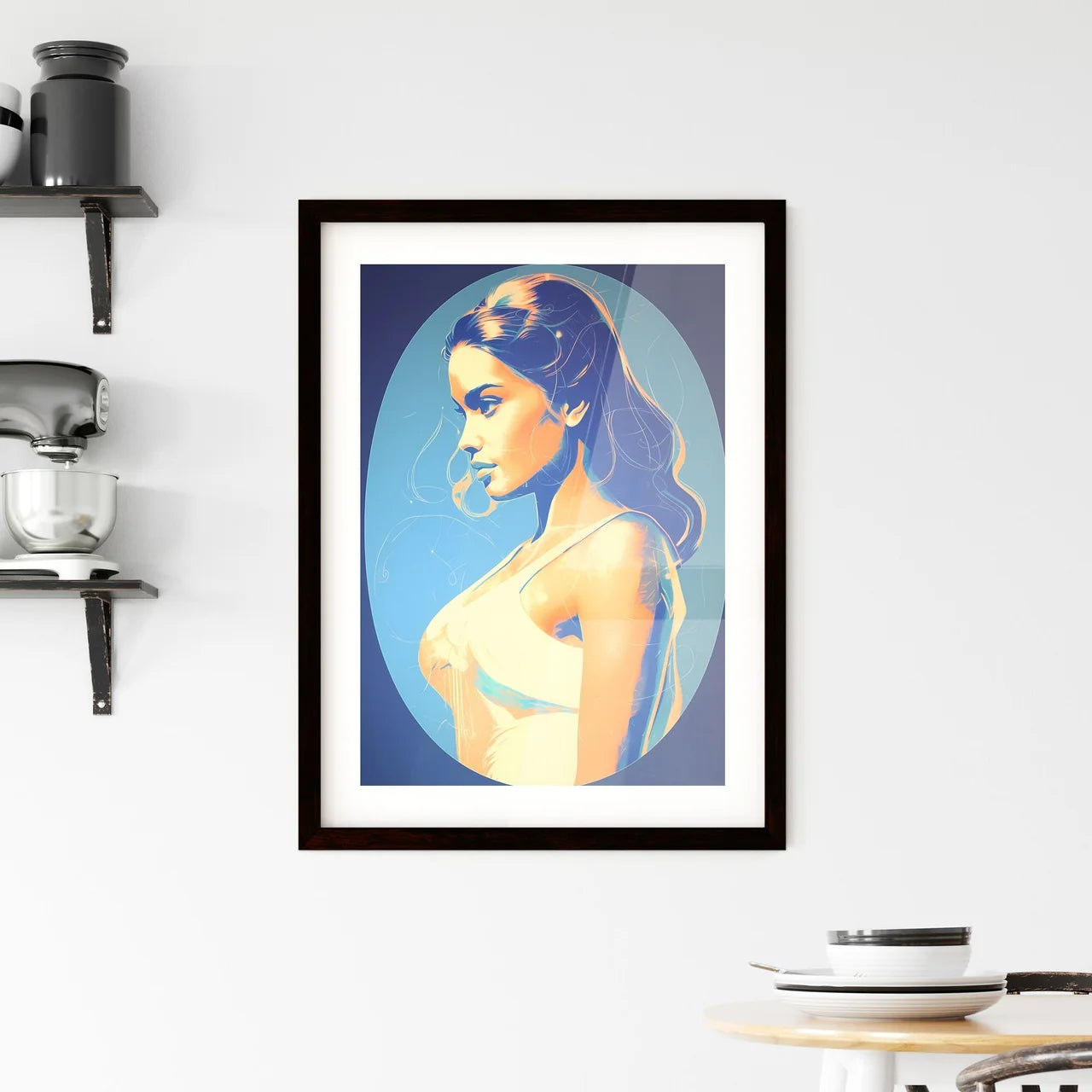 A Poster of Cinderella running in her chic - Framed Print