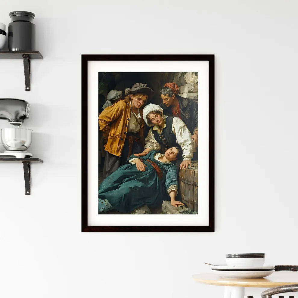 A Poster of injured soldiers - A Painting O Framed Print