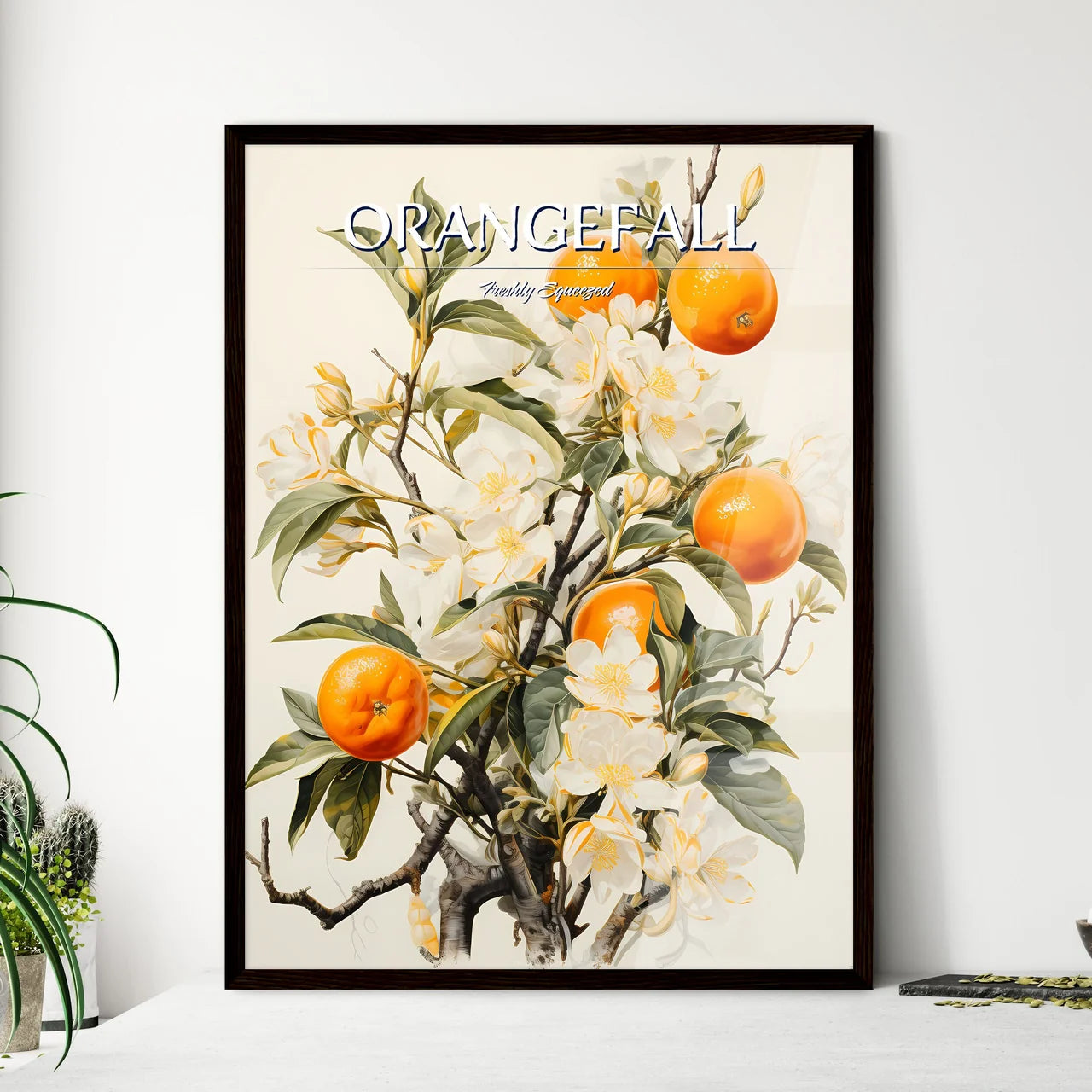 A Poster of Ugly orange trees in London - A  - Framed Art Print