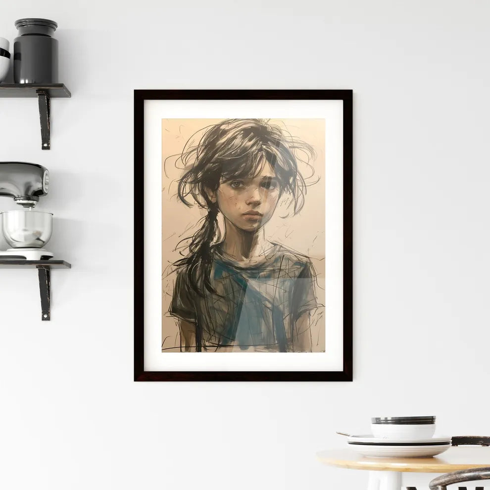 A Poster of scratchy art Framed Print