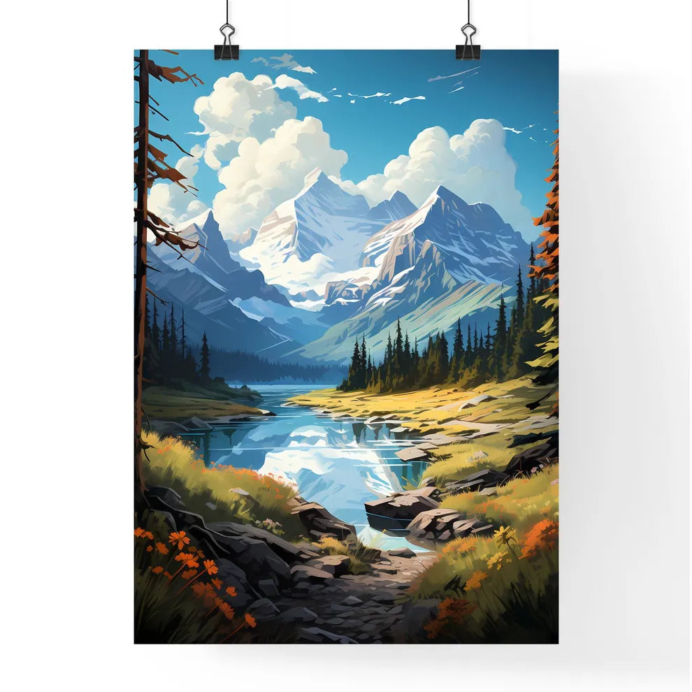 A Poster of Rocky Mountains Canada - A River Poster