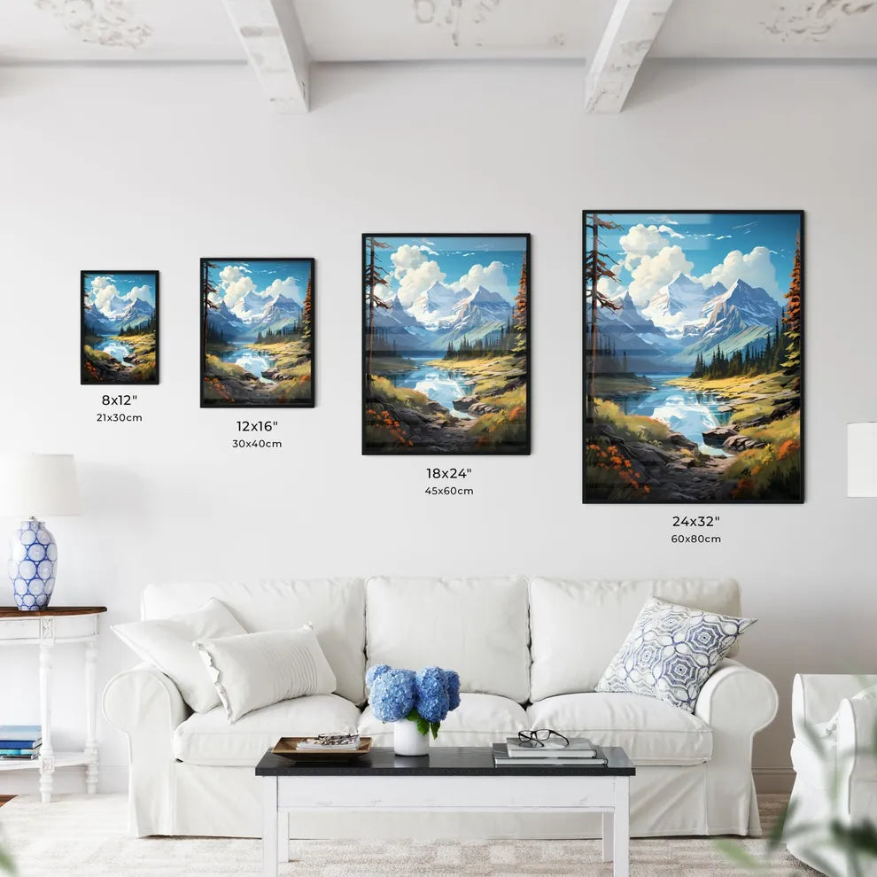A Poster of Rocky Mountains Canada - A River - Kitchen Hangings