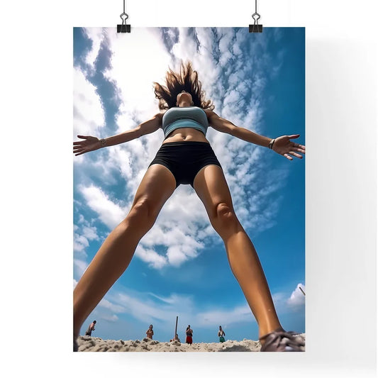 A Poster of influencer at the beach - A Woma Poster