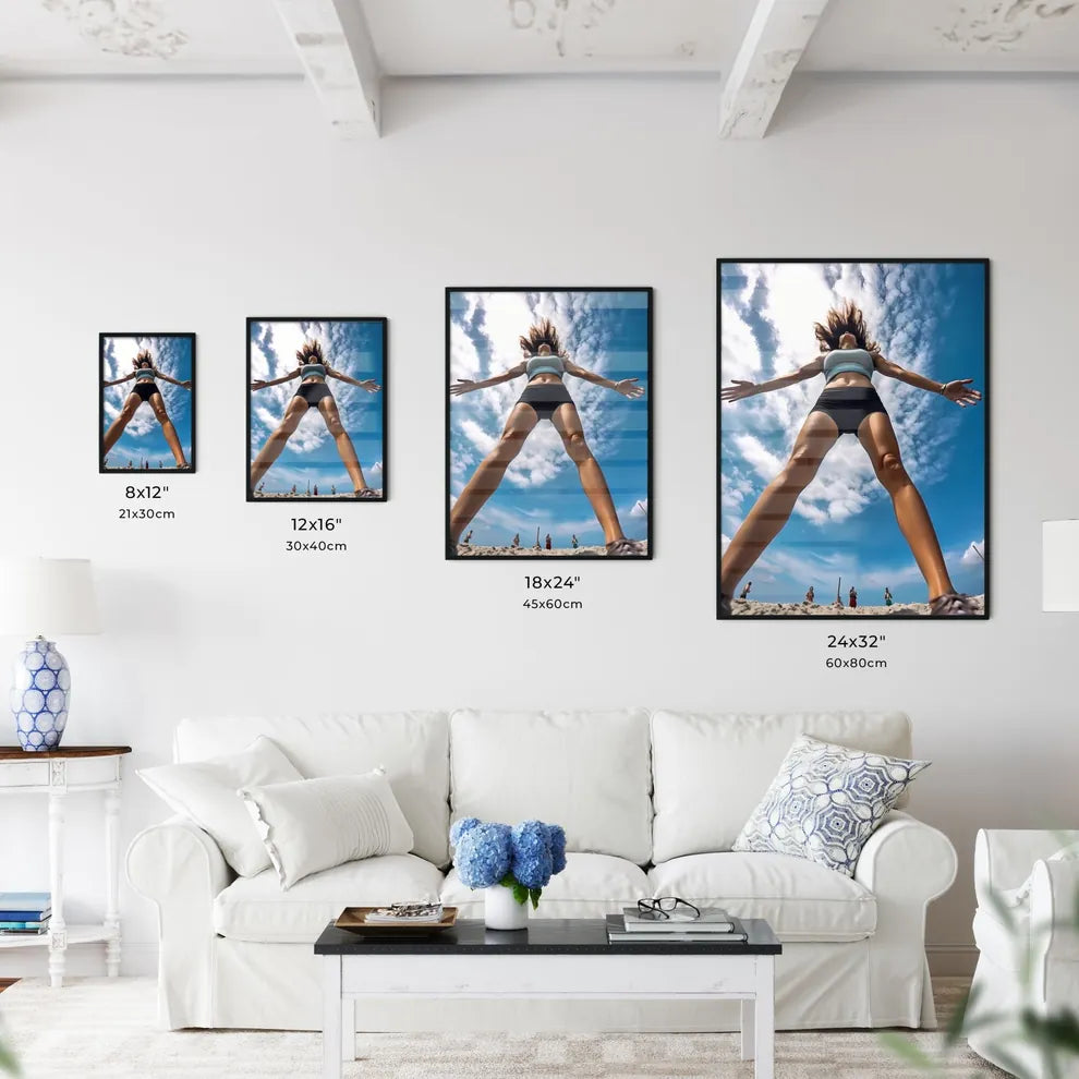 A Poster of influencer at the beach - A Woma - Kitchen Hangings