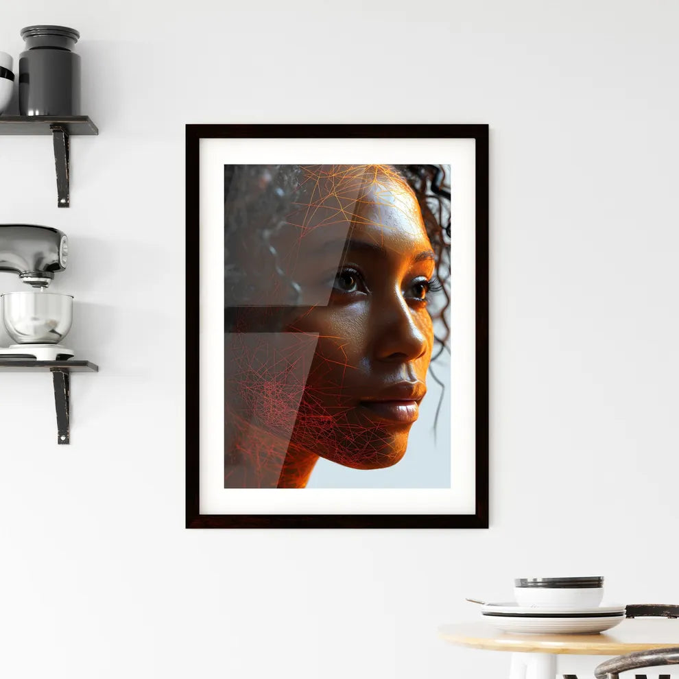 A Poster of drawing - A Close Up O Framed Print